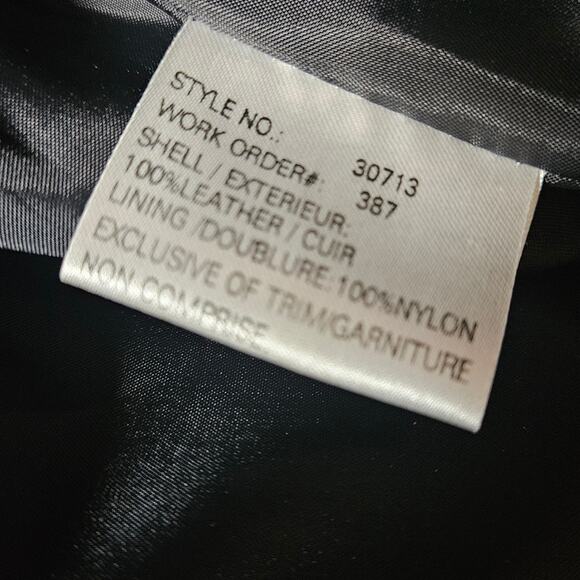 Bagetelle Vintage Leather Skirt with Embroidered Roses Size 4 - Picture 4 of 4